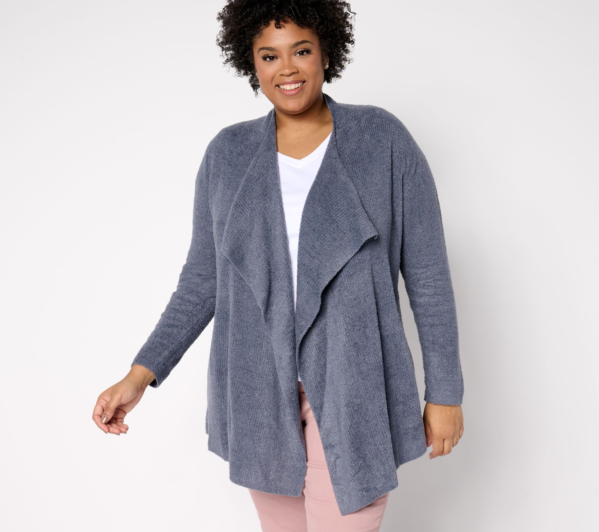 Barefoot Dreams CozyChic Lite Ribbed Island Wrap Cardigan - QVC.com