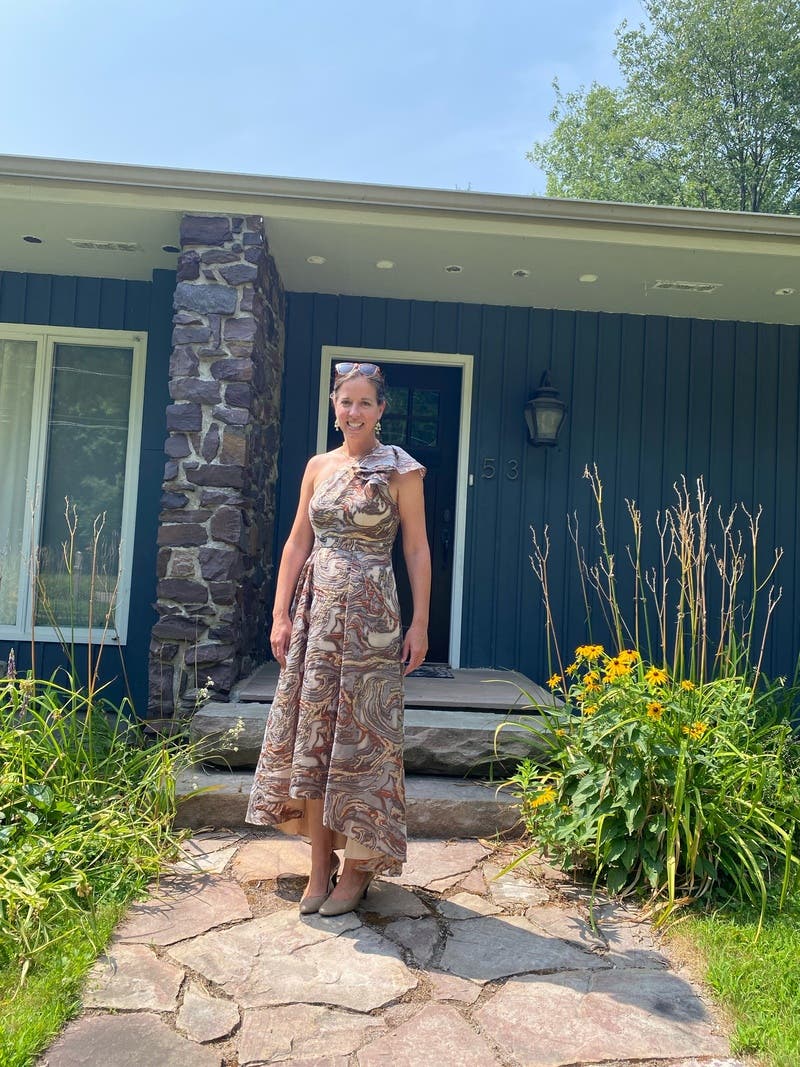 Clipped Jacquard High Low Dress by Aidan Mattox | Rent the Runway