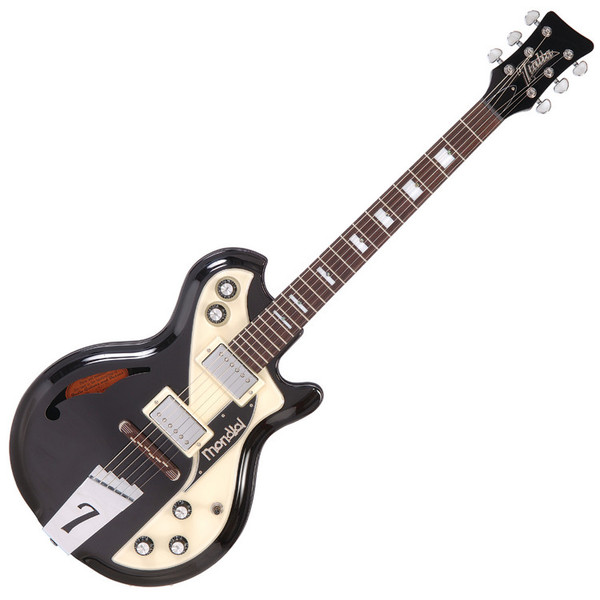 DISC Italia Mondial Classic Electric Guitar, Black at Gear4music