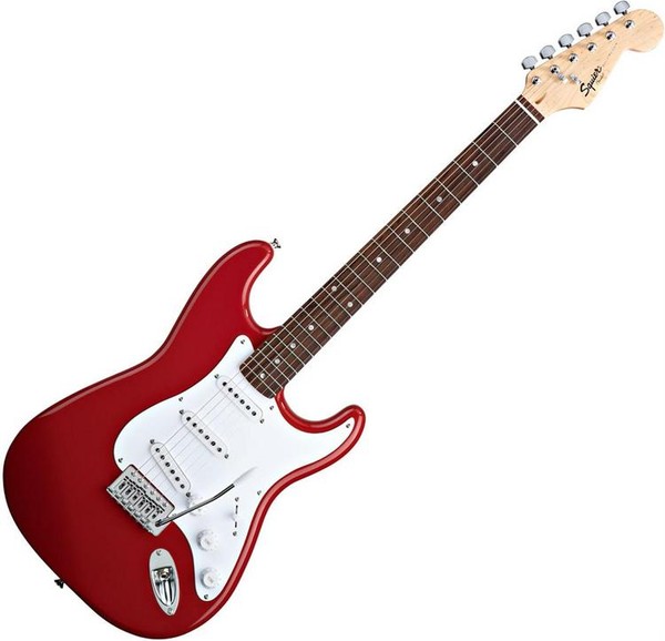 Squier By Fender Bullet Stratocaster, Rosewood, Fiesta Red at