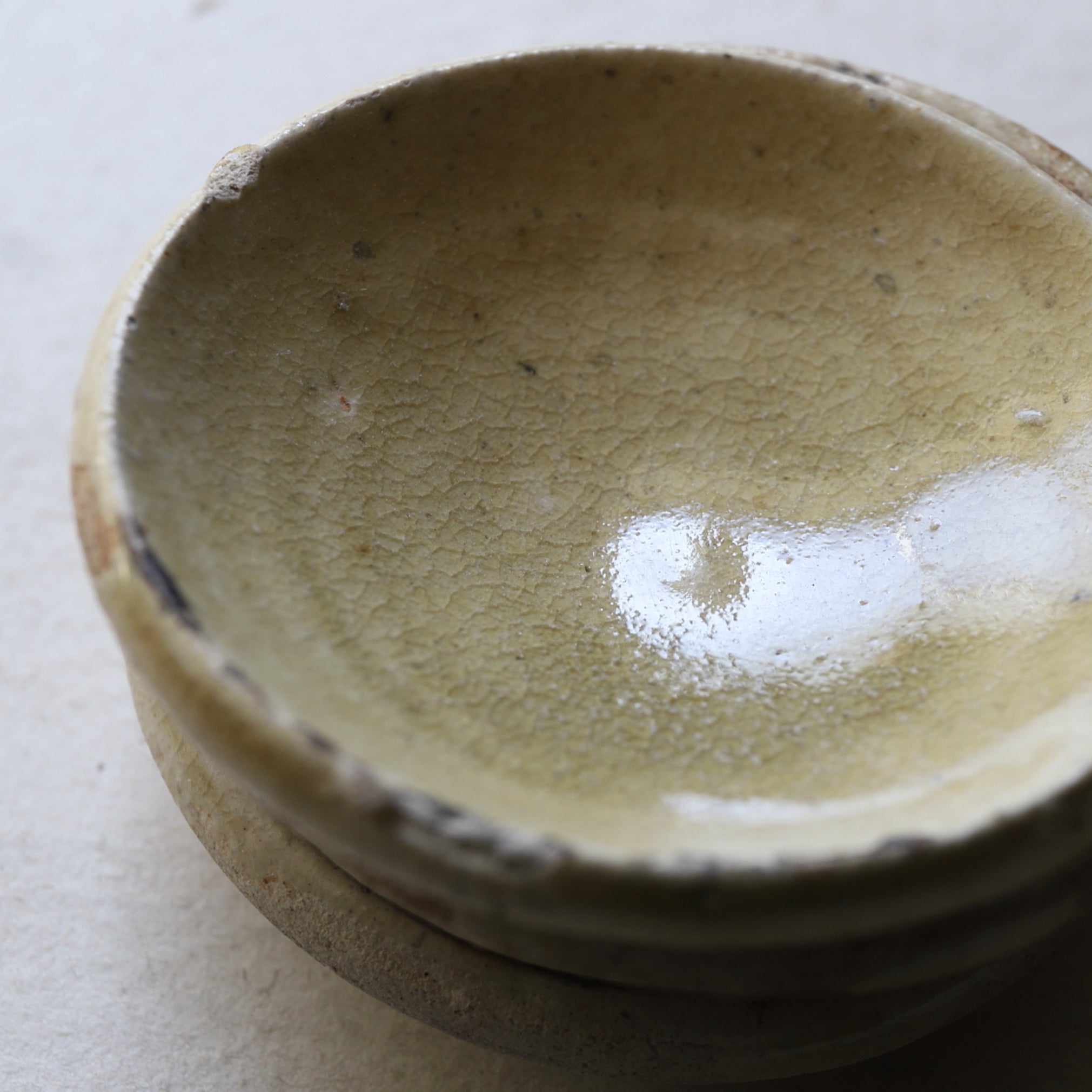 江戸時代 古瀬戸 灰釉豆皿 5客揃（1603–1867 CE） | 入蘆花（ロカニイル）