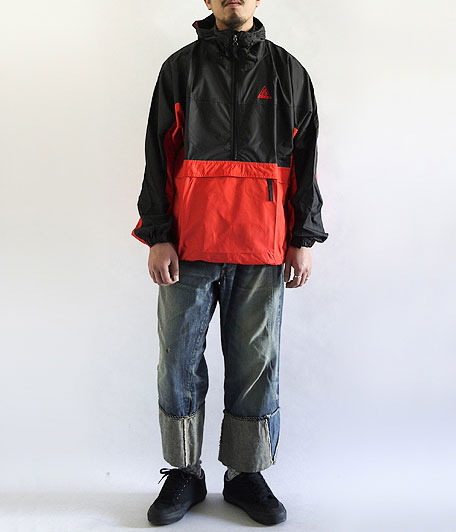 90's NIKE ACG Anorak Jacket Dead Stock [BLACK/RED] - Fresh Service