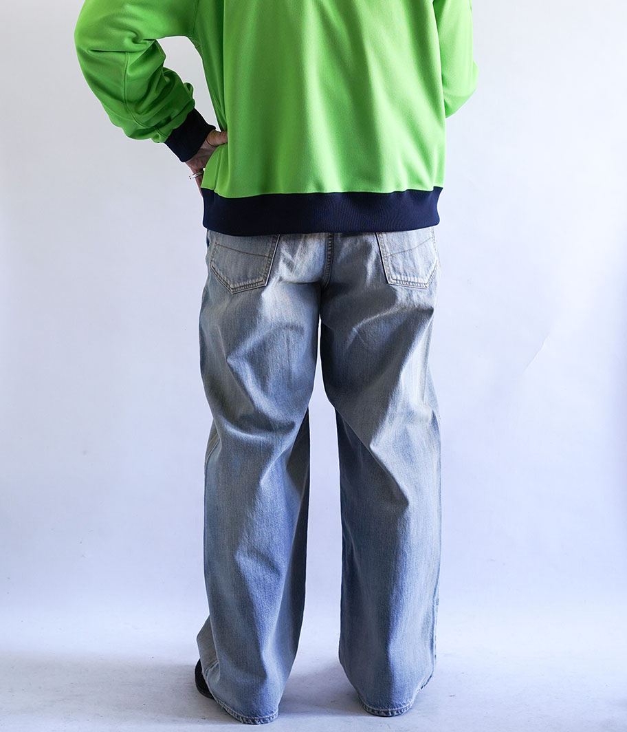 ANCELLM AGING STRAIGHT 5P DENIM PANTS [INDIGO] - Fresh Service