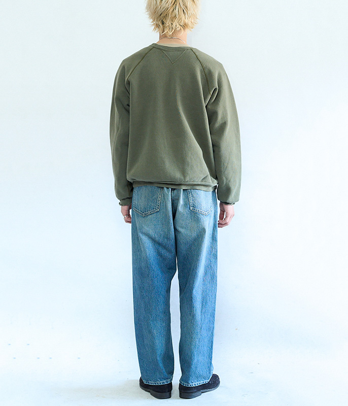 A.PRESSE Vintage Double V Sweatshirt [OLIVE] - Fresh Service