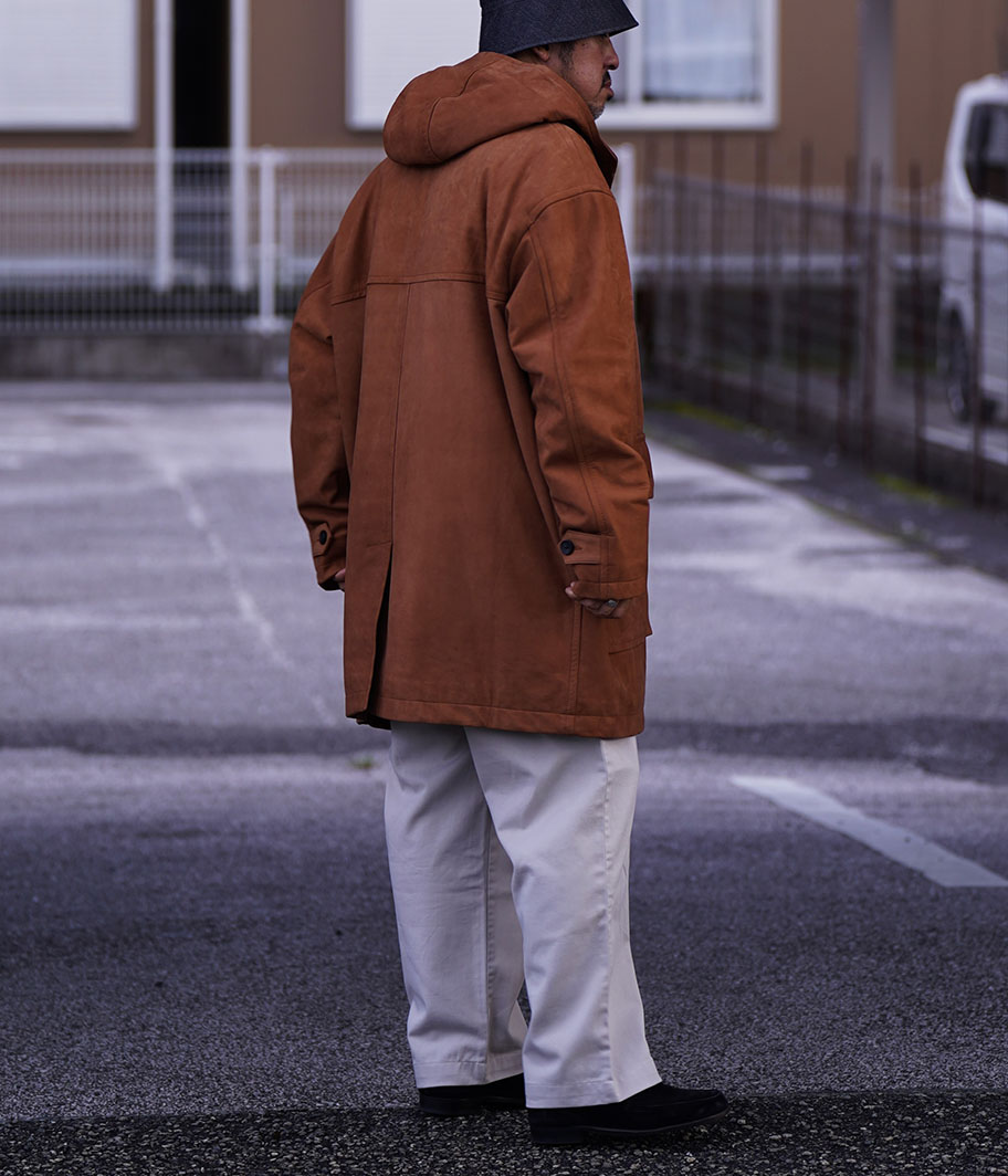 CCU 'ARIO' DUFFLE COAT [COW NUBUCK / CAMEL] - Fresh Service
