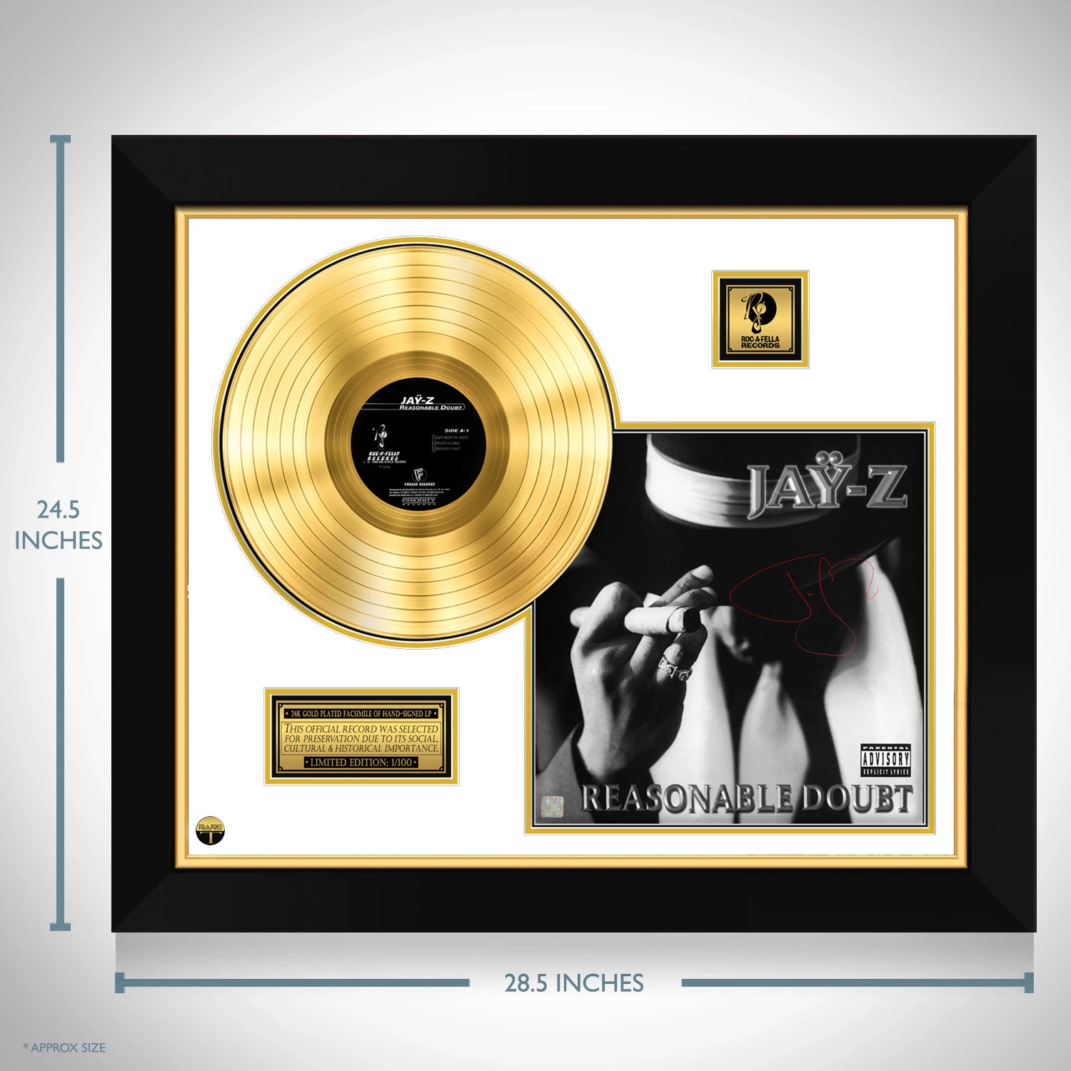 Jay-Z - Reasonable Doubt Gold LP Limited Signature Edition Custom