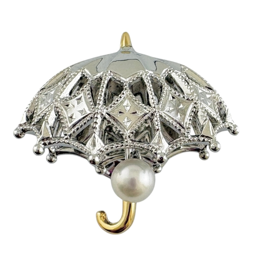 MIKIMOTO ミキモト ブローチ シルバー パール レディース 中古