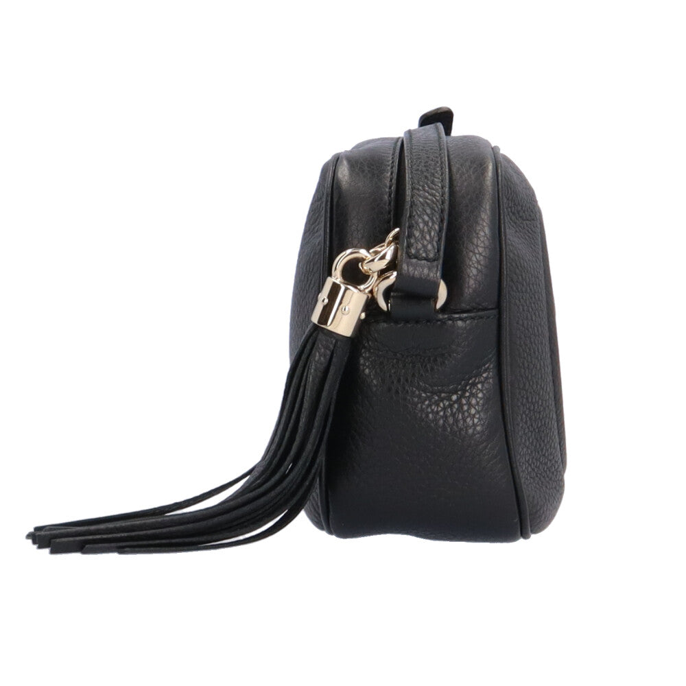 グッチ GUCCI ソーホー ショルダーバッグ レザー ブラック レディース