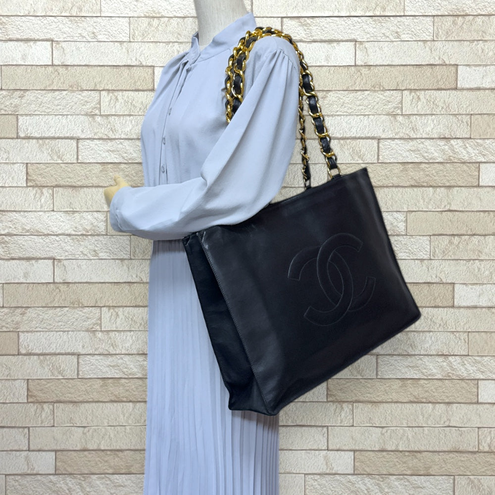 CHANEL シャネル チェーントート ココマーク トートバッグ レザー