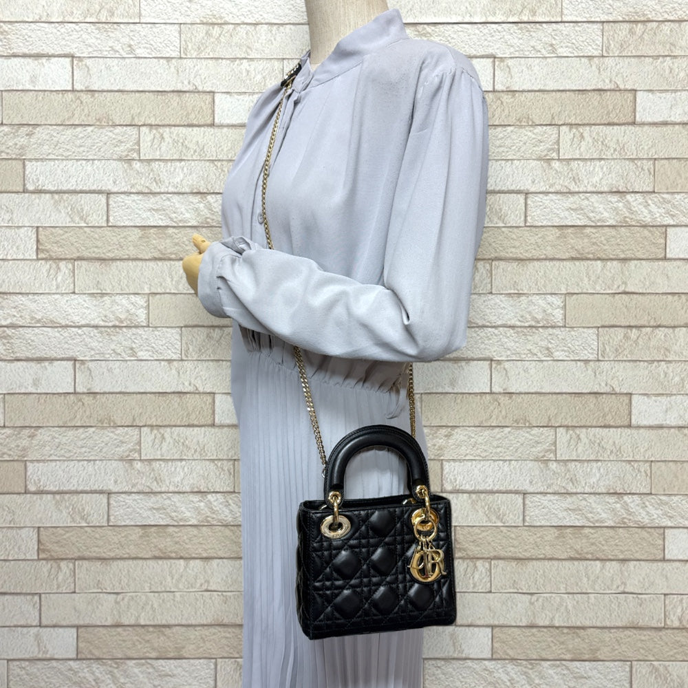 Dior ディオール レディディオール ミニ カナージュ ショルダーバッグ