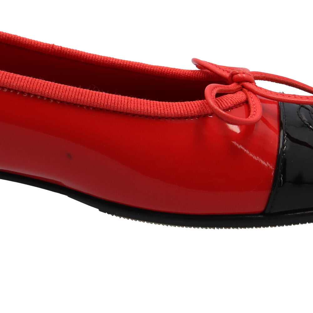 CHANEL シャネル ココマーク バレエシューズ エナメル レディース 中古