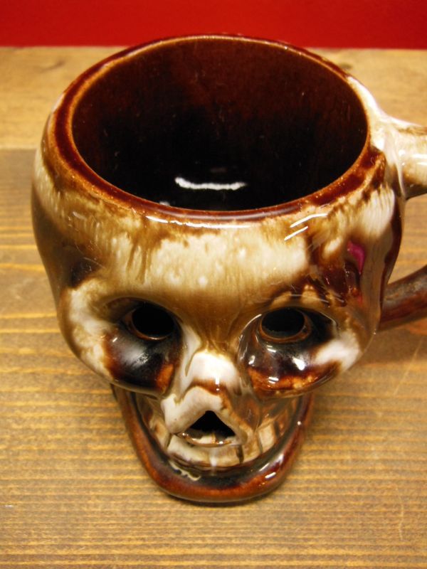 1950'S〜 SKULL POTTERY TIKI MUG ヴィンテージ日本製陶器スカルマグ5