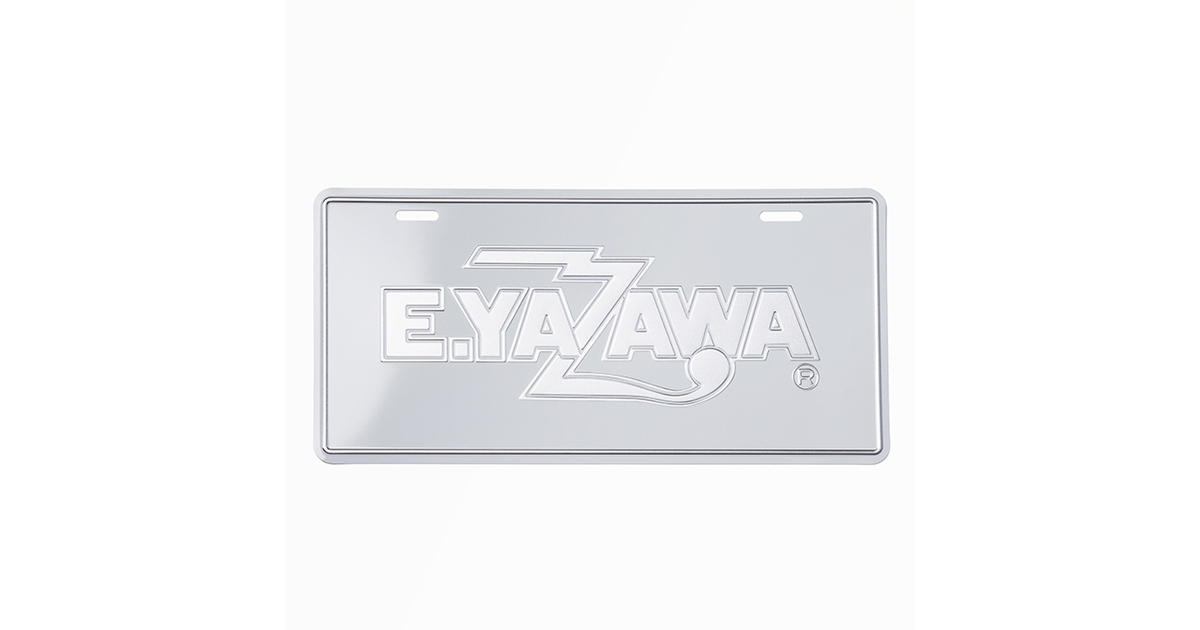 ナンバープレート(ロゴ)ホワイト/シルバー｜DIAMOND MOON通信販売