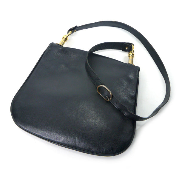 OLD Gucci 70s総革インターロッキングGショルダー（黒） – Vintage