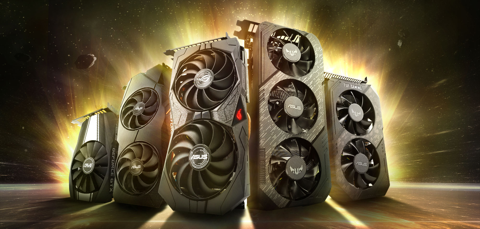 GTX 1660 SUPER and GTX 1650 SUPER graphics cards from ROG and ASUS