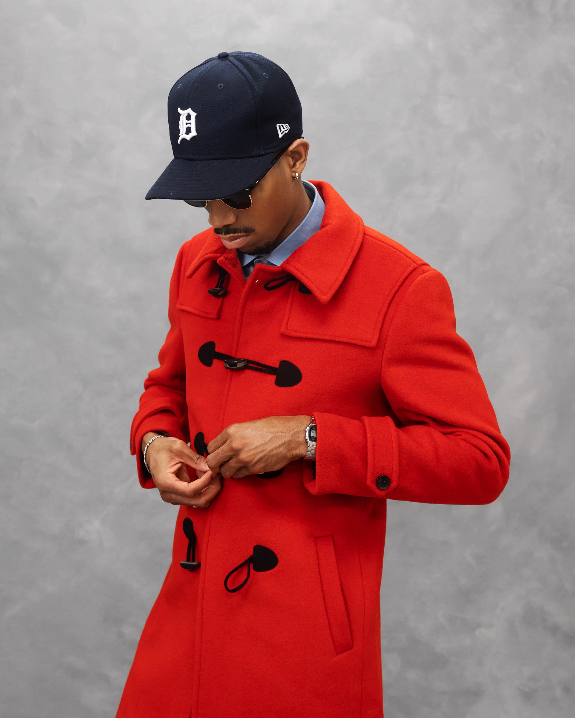 Men's Wool Coat | Blood Orange Duffle | Southern Gents