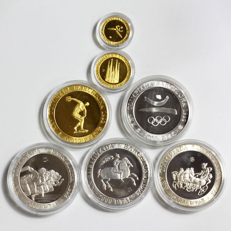 スペイン金銀貨7種セット 1992年バルセロナオリンピック記念プルーフ
