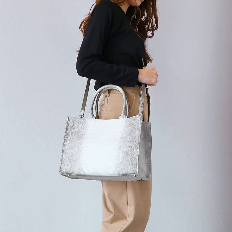 ヒマラヤ クロコダイル ハンドバッグ 2way ショルダーバッグ トート