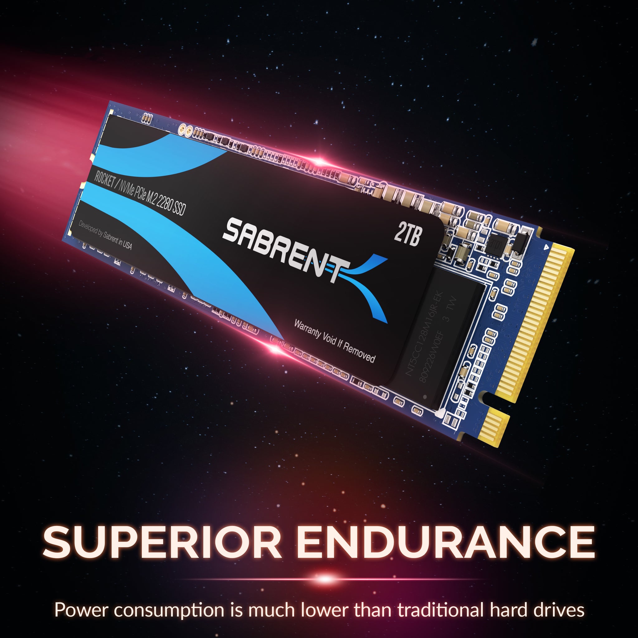 SABRENT Rocket 2TB NVME SSD最大5500MB/秒 Rocket NVMe 4.0 SSD - Sabrent