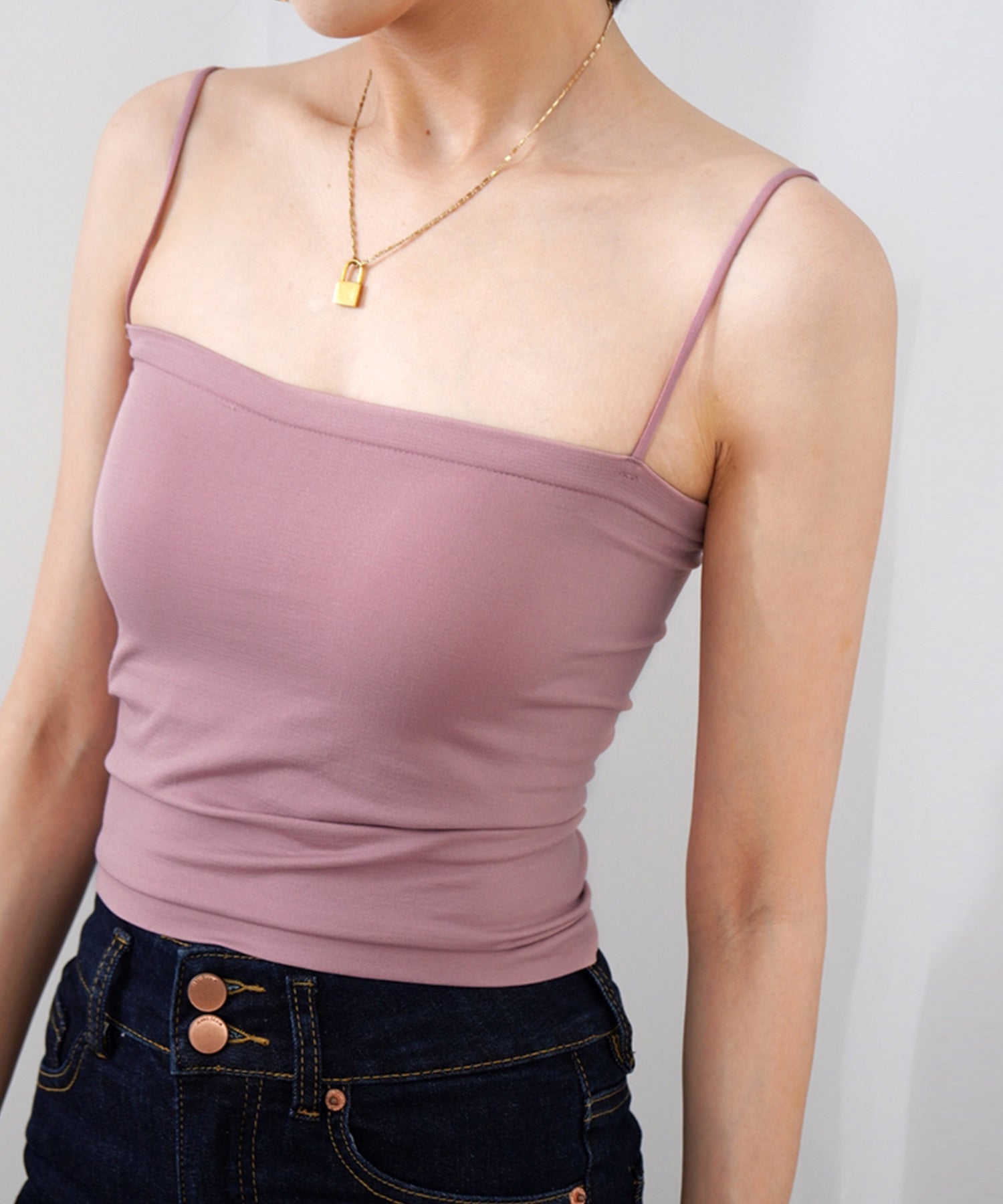 カップ付きスクエアネックキャミソールsdp0092 ピンク – [公式]SAISON