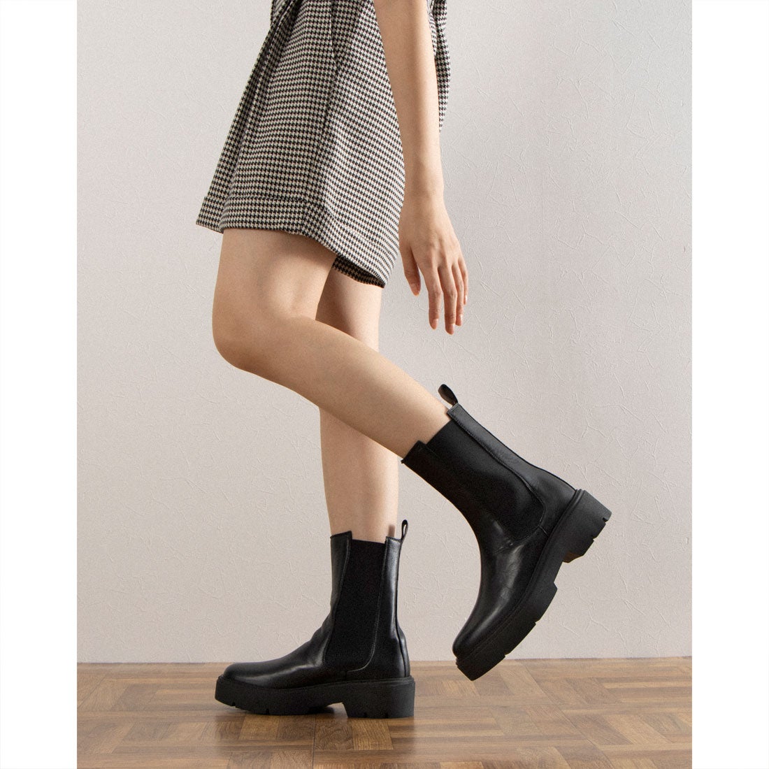 コルソローマ ノーヴェ CORSO ROMA 9 厚底サイドゴアショートブーツ