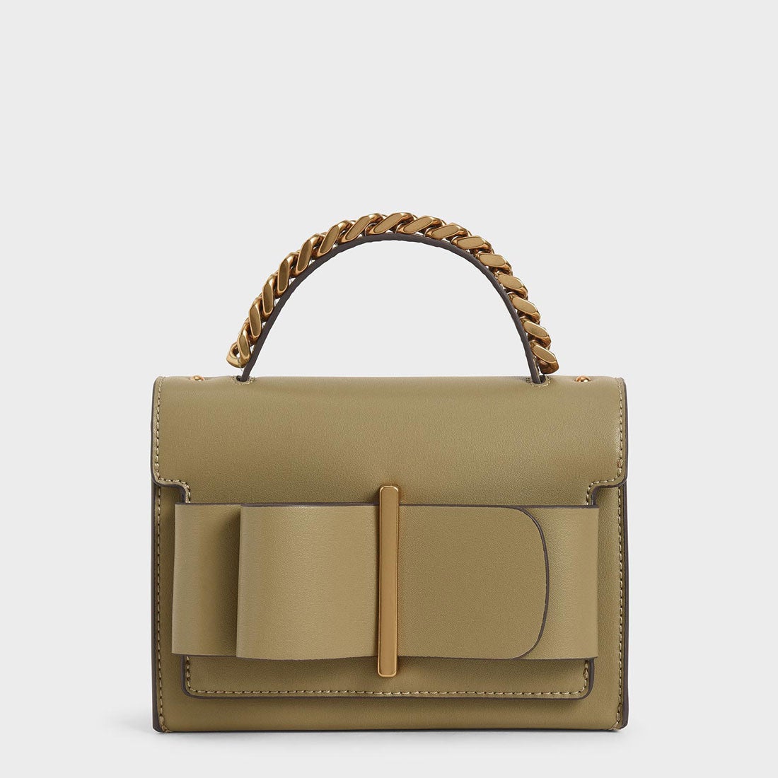 CHARLES & KEITH ボウトップ ハンドルバッグ 【再入荷】（Khaki） -靴