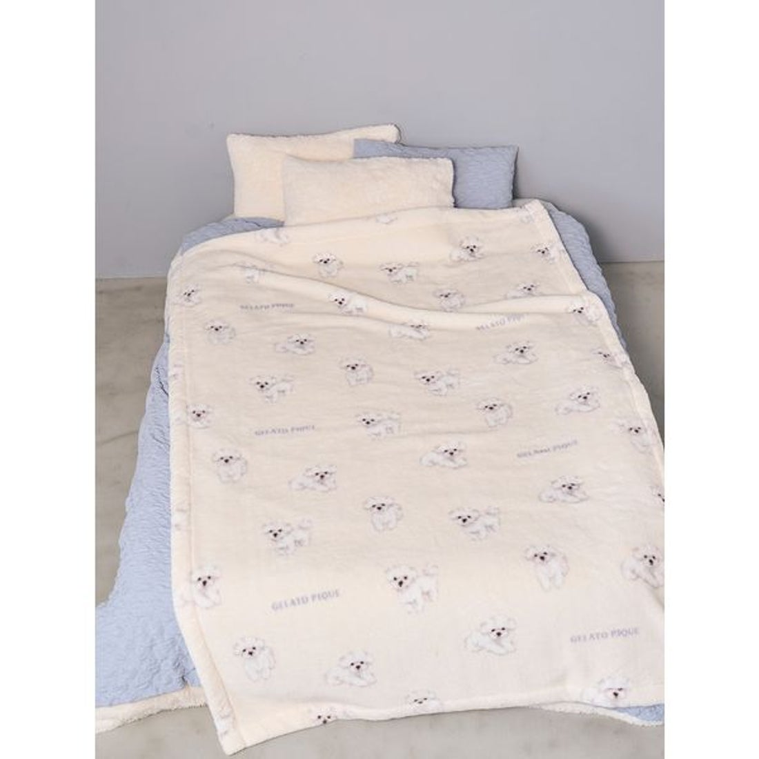 ジェラートピケ gelato pique 【Sleep】DOG柄 プリント毛布 （OWHT
