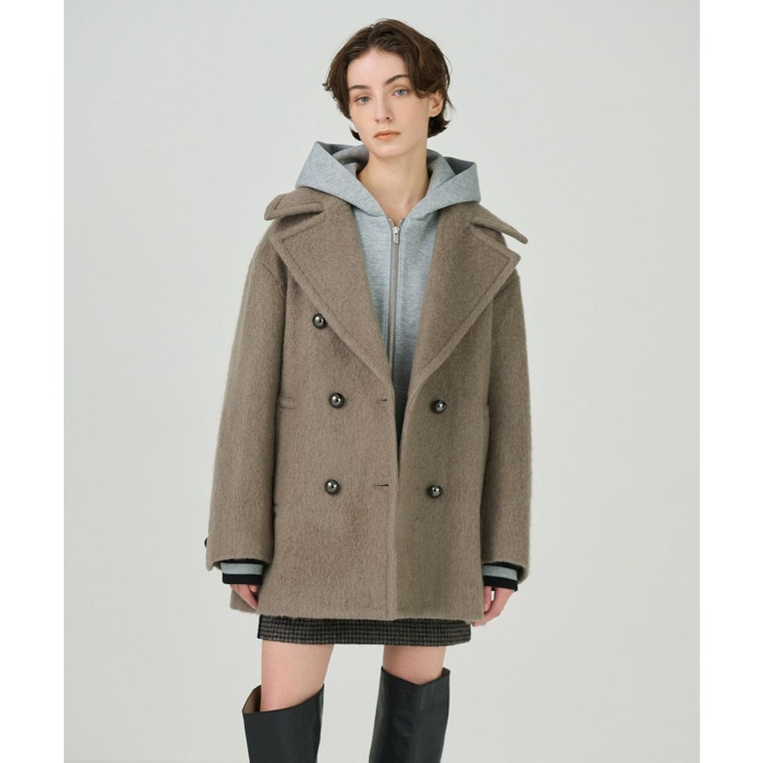 グレースコンチネンタル GRACE CONTINENTAL モヘヤシャギーPコート