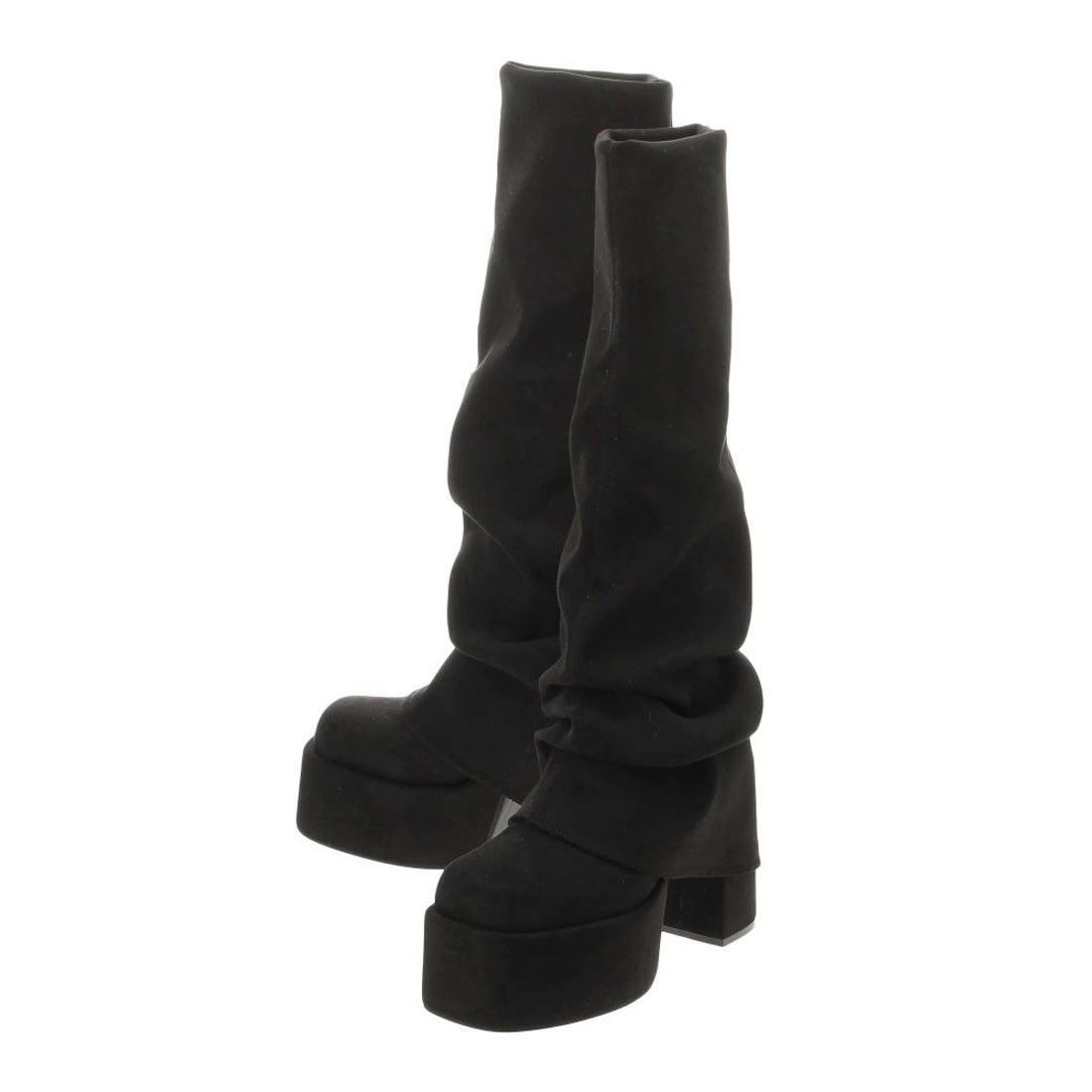 エモダ EMODA ルーズフレアカバーフィットブーツ （ブラック