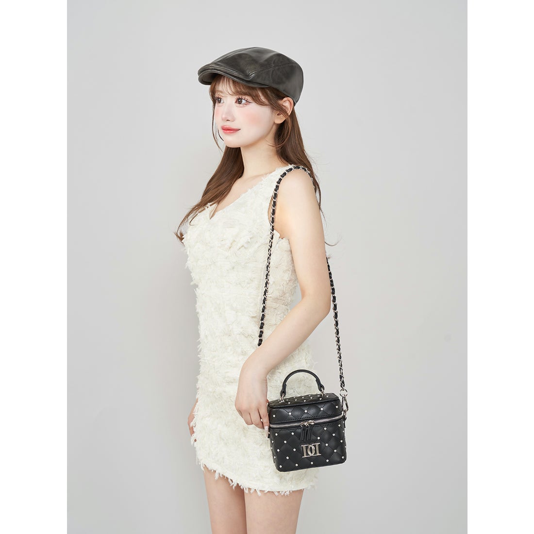 ダーリッチ Darich キルティングビジュースクエアミニバッグ