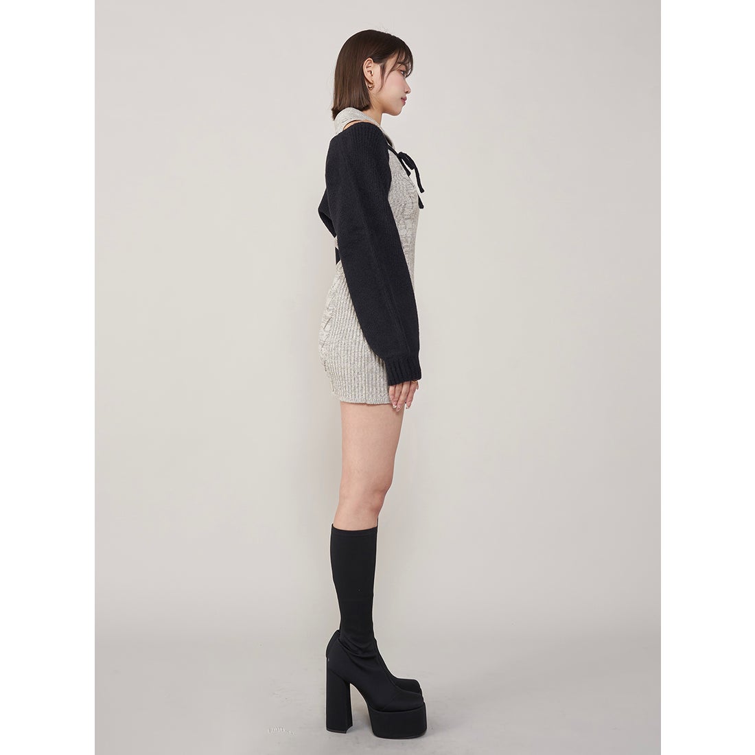 ダーリッチ Darich ショートボレロニットミニワンピース （アイボリー