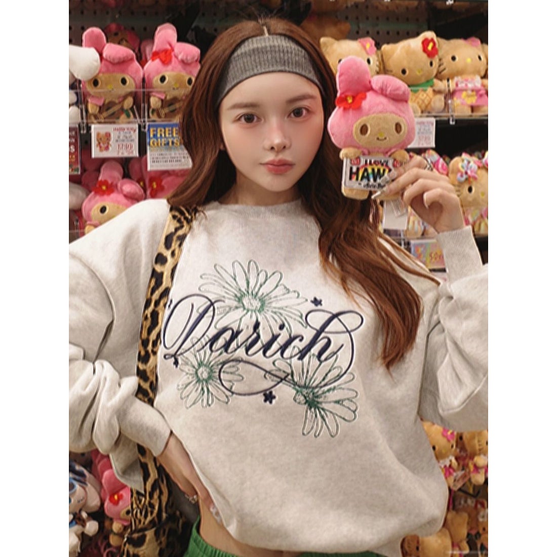 ダーリッチ Darich ガーベラモチーフプルオーバー （ライトグレー