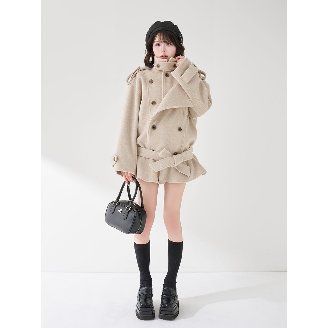 ダーリッチ Darich ドロップショルダージャケットコート （ベージュ