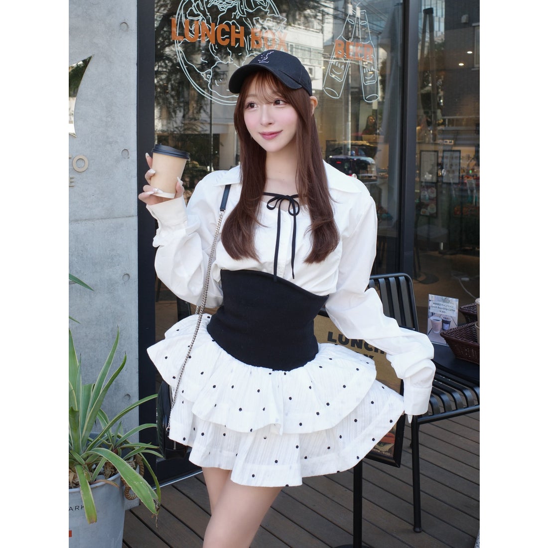 ダーリッチ Darich ボリュームフレアセットアップ （ホワイト