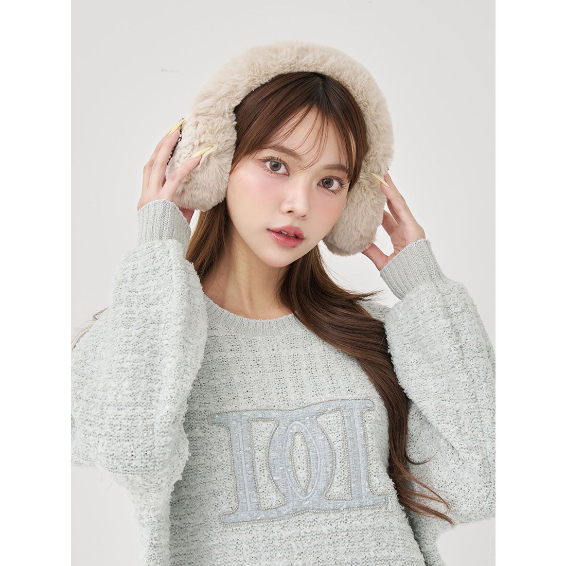 ダーリッチ Darich DDロゴツイードニットプルオーバー （イエロー