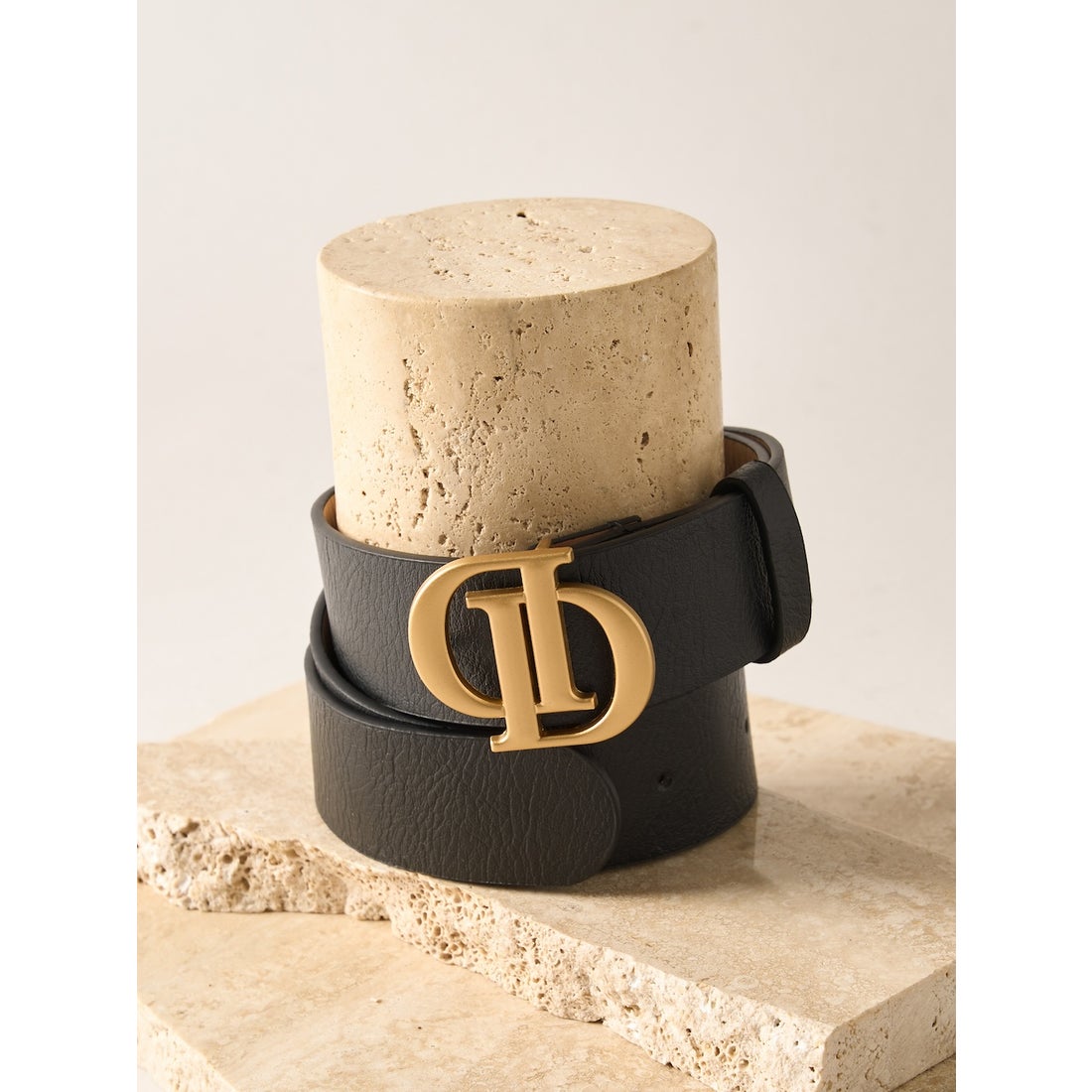 ダーリッチ Darich Dモチーフレザーベルト （ブラック） -ファッション