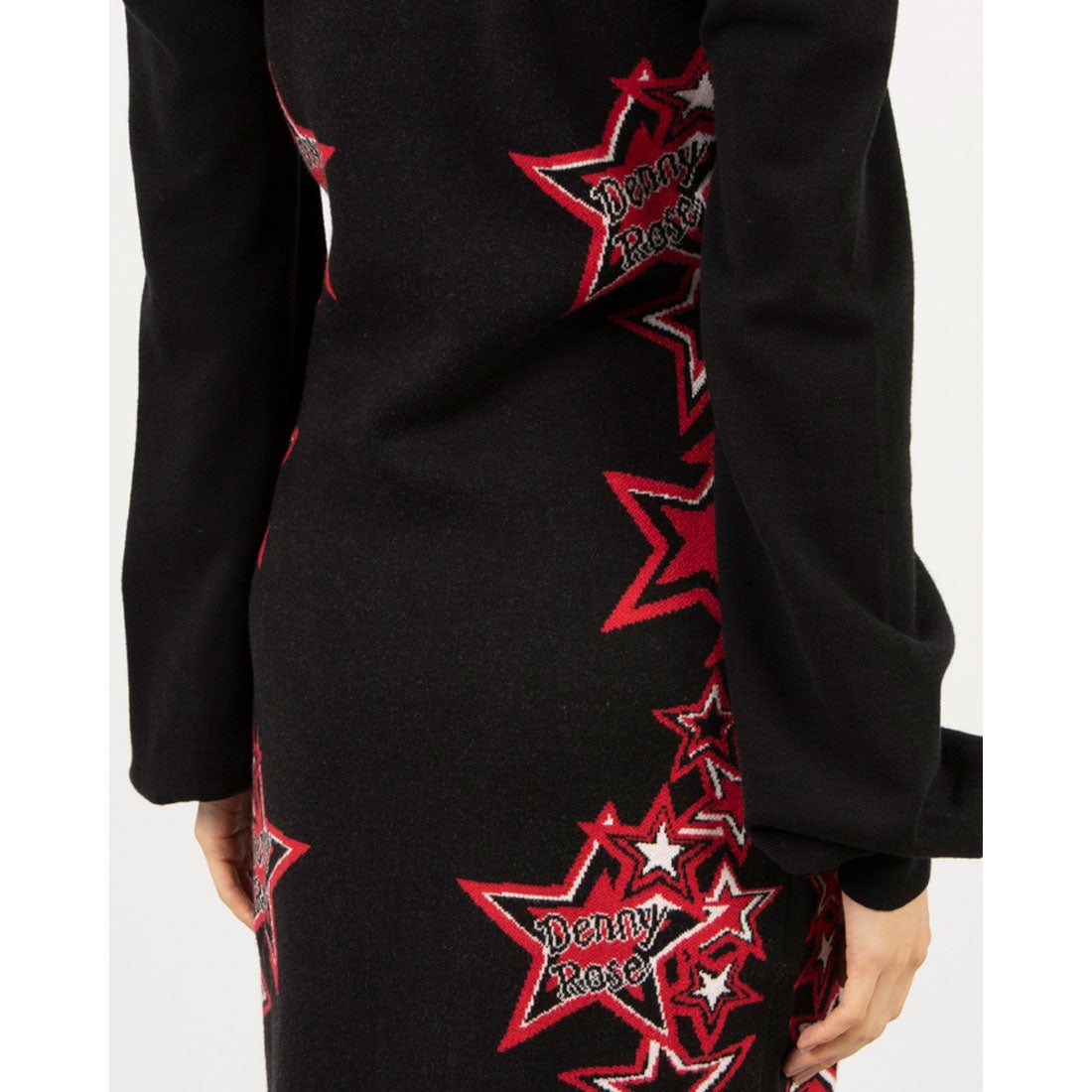 デニーローズ DENNY ROSE スタージャガードニットワンピース （BLACK