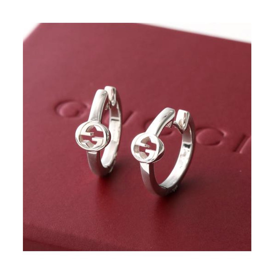 グッチ GUCCI GUCCI ピアス INTERLOCKING 796323 J8400 フープピアス