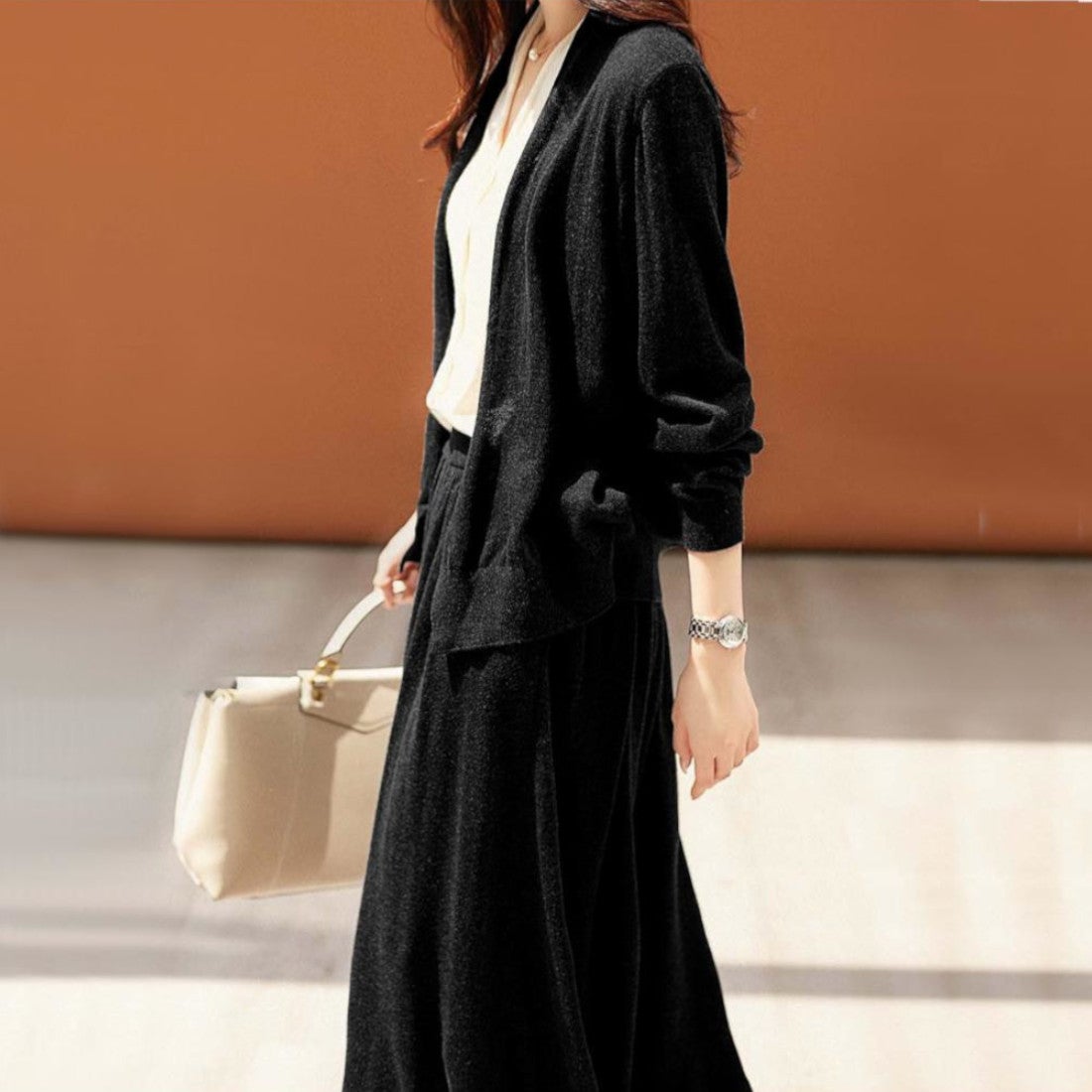 フォースメント Forcement ニットカーディガン&ロングスカート