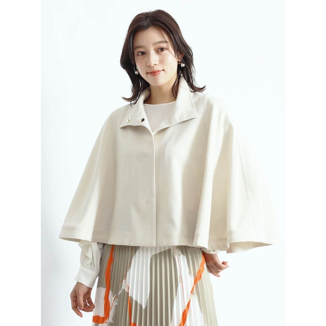 フェンネル FENNEL スタンドカラーケープコート （ブラック