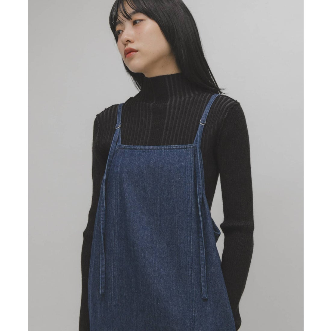 ケービーエフ KBF illi ランダムRIBハイネックニット （グレー系その他