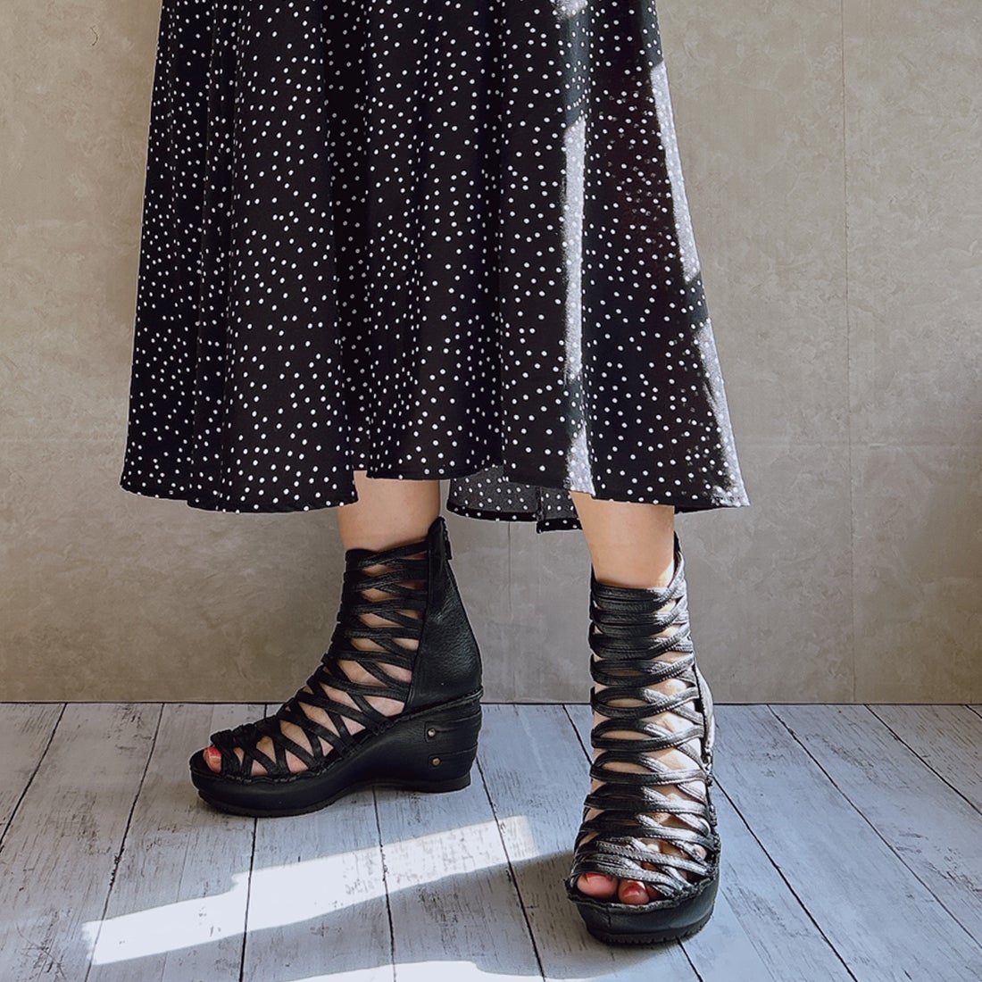 ヒナ デイ グリーン Hina Day Green 本革 日本製 厚底