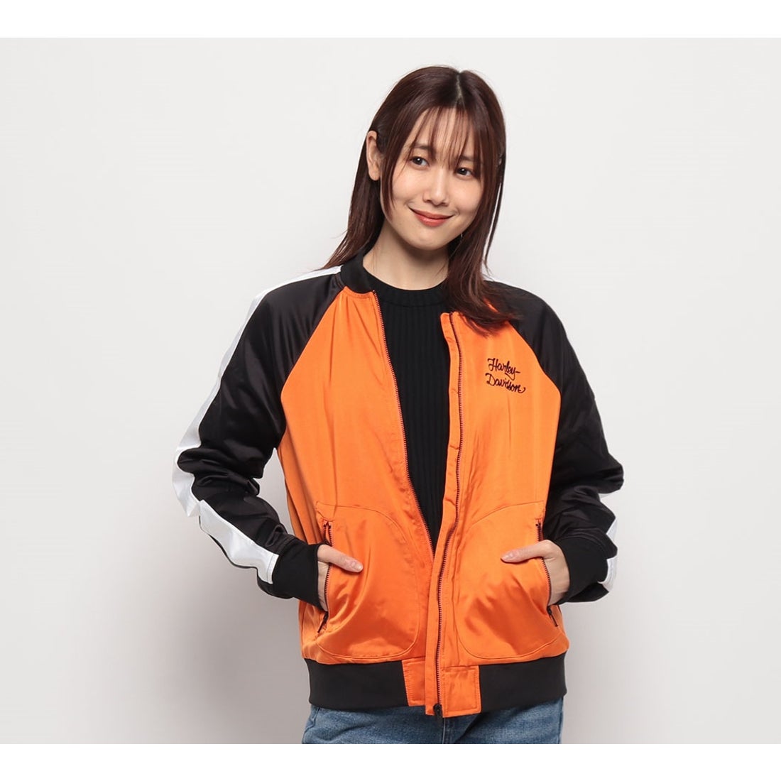 セドナオレンジサテンボンバージャケット -ハーレーダビッドソン公式