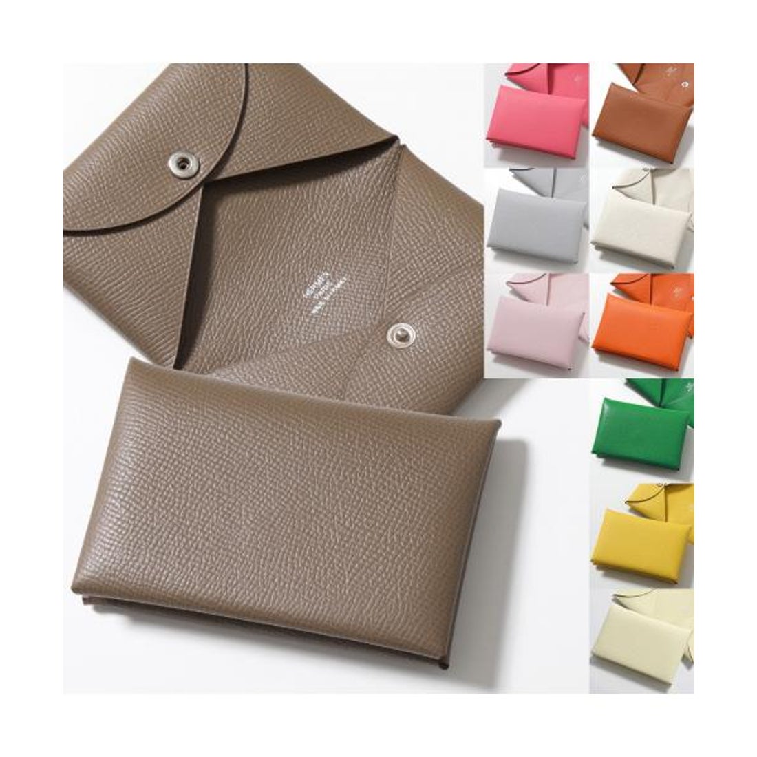 エルメス Hermes HERMES カードケース CALVI カルヴィ レザー パス