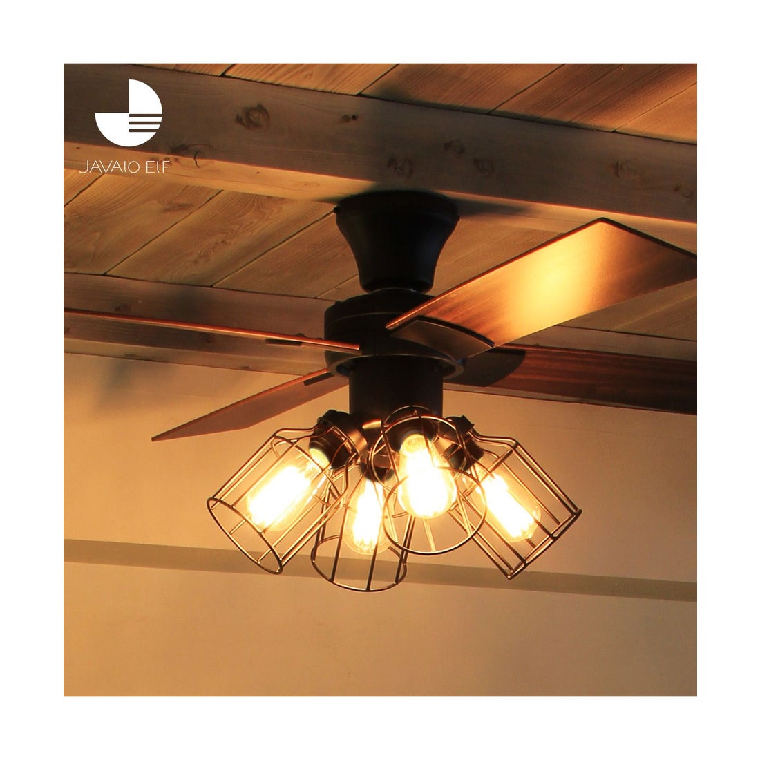 JAVALO ELF ジャバロエルフ シーリングファンライト 照明 4灯 リモコン