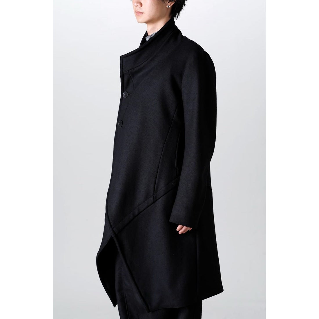 ユリウス JULIUS Wool/Cashimere Kersey Melton Coat （BLACK） 通販
