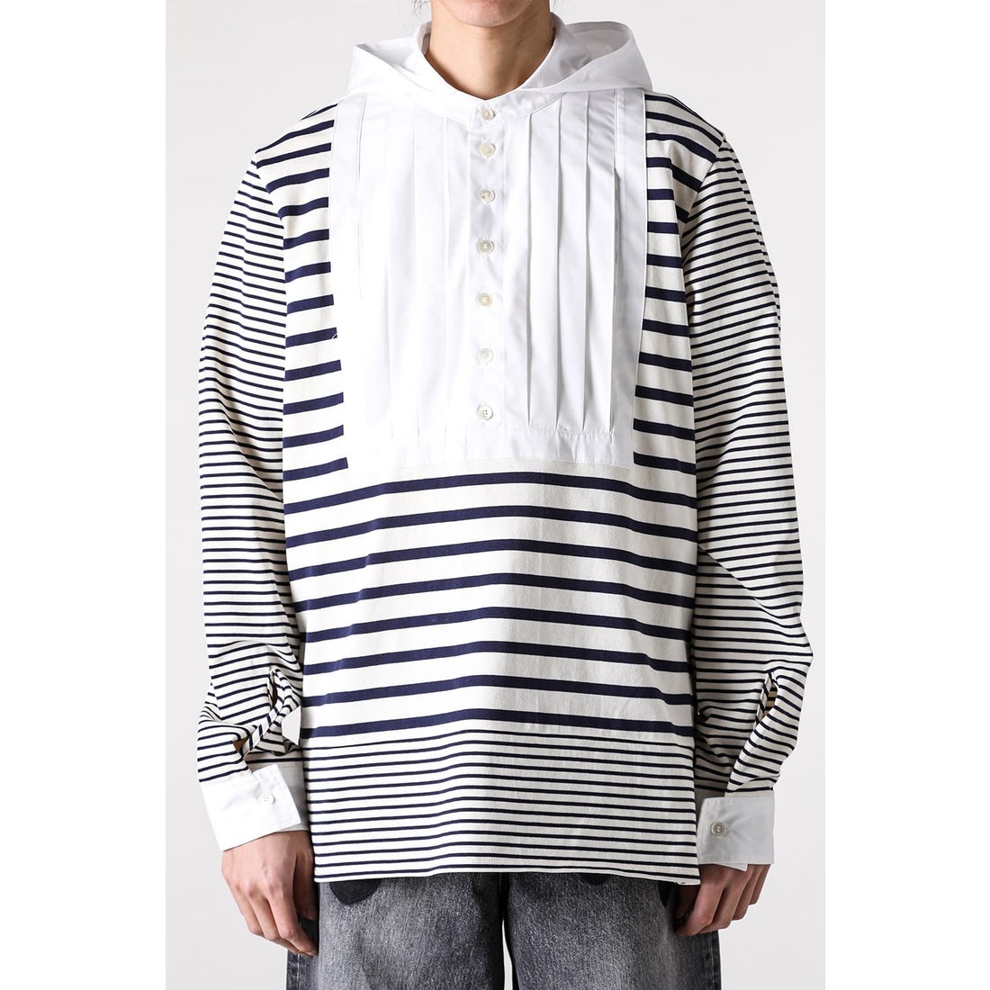 エムエーエスユー MASU Marine Pullover Shirt （Navy） -FASCINATE