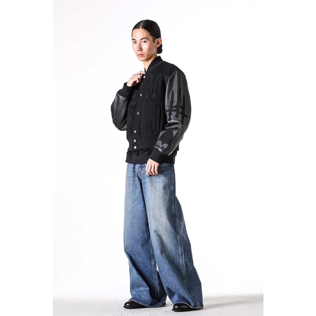 エムエーエスユー MASU Masu Varsity Jacket （BLACK） - ファッション