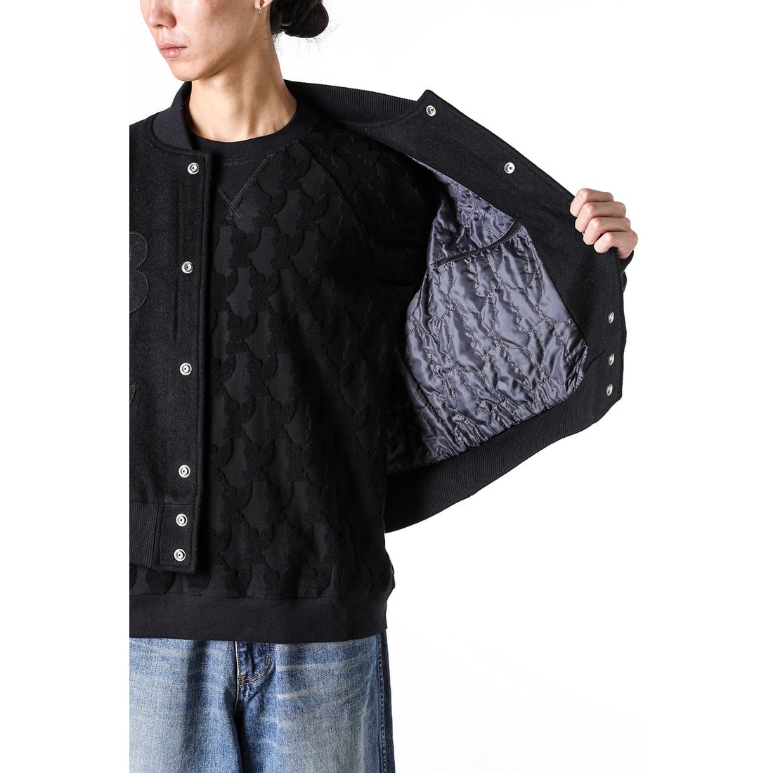 エムエーエスユー MASU Masu Varsity Jacket （BLACK） 通販 大阪