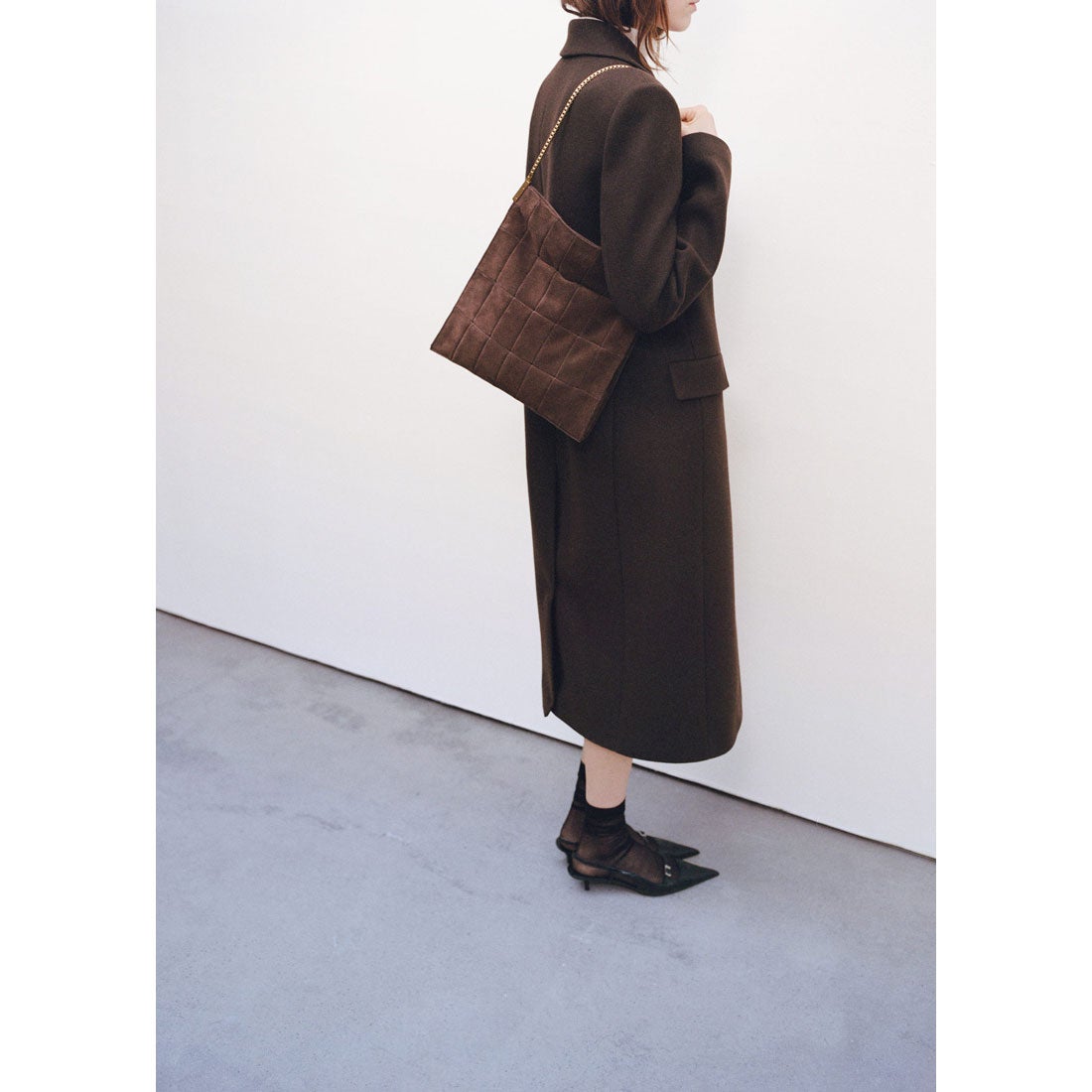 レザーショルダーバッグ G-- COCOA （ダークブラウン） -MANGO